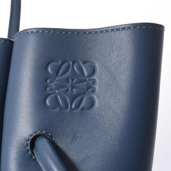 Loewe Flamenco Knot Tote Steel Blue Calfskin Bag - Picture 5 of 9